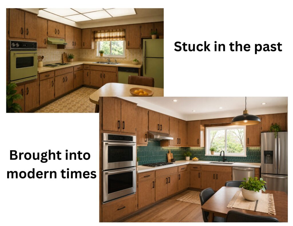 Stuck in the past Brought into modern times