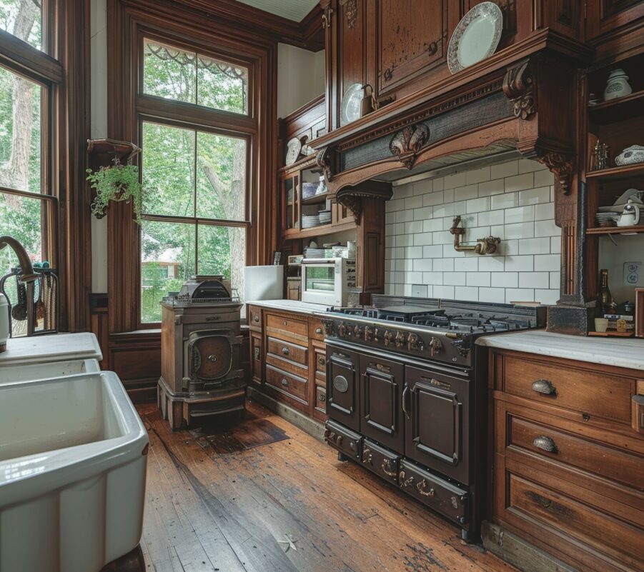 Historic Kitchen Cabinet Restoration 1